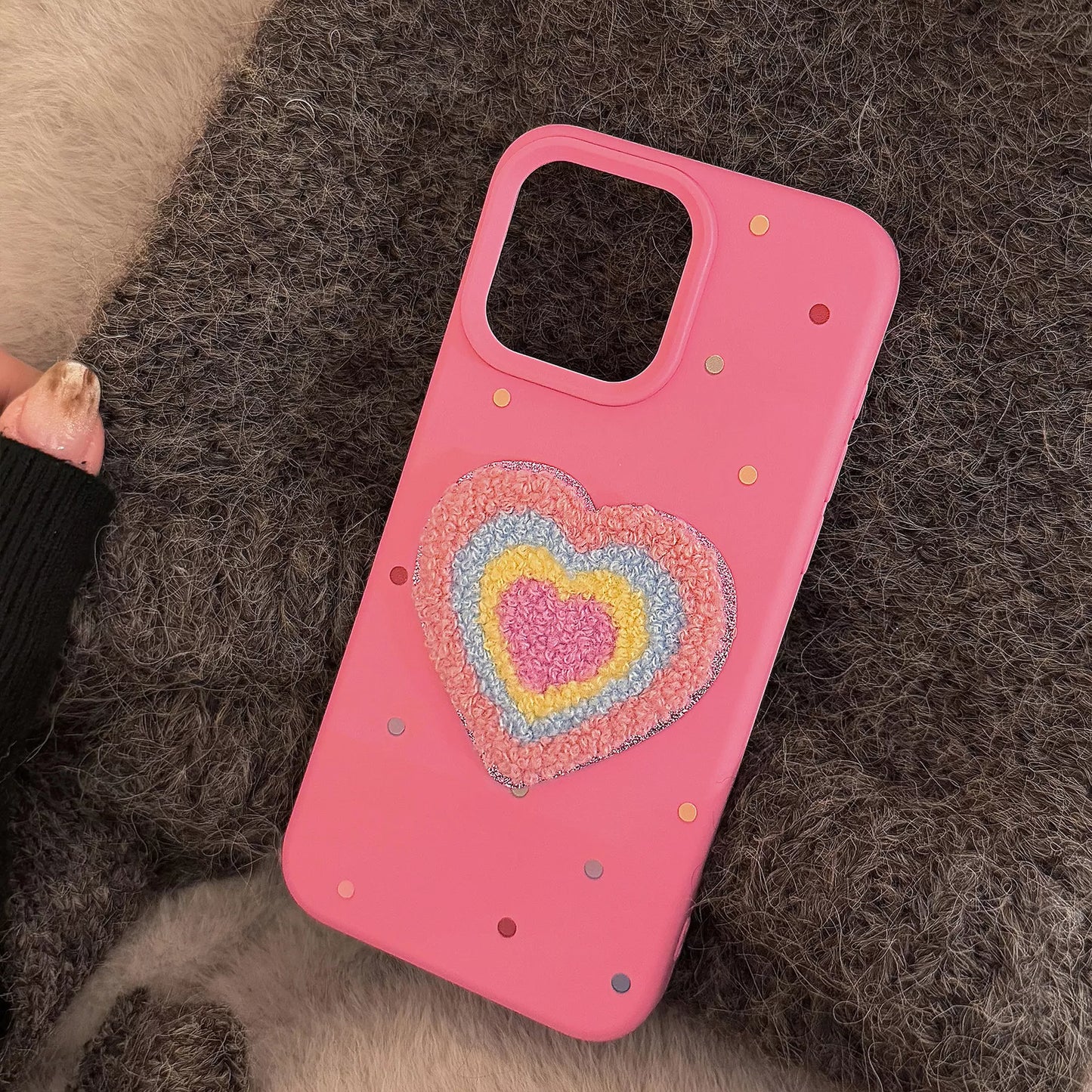 FluffLove Colourful Heart Case
