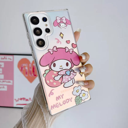 Cute Hello Kitty Melody Keychain phone Case - Samsung