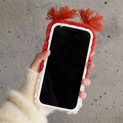 Cute Plush Braided Girl Cartoon Case