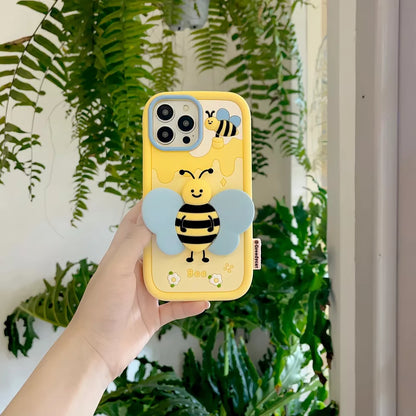 Adorable Buzzing Bee Cartoon Case - iPhone