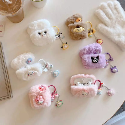 Fluffy Cartoon Hello Kitty Case - AirPods