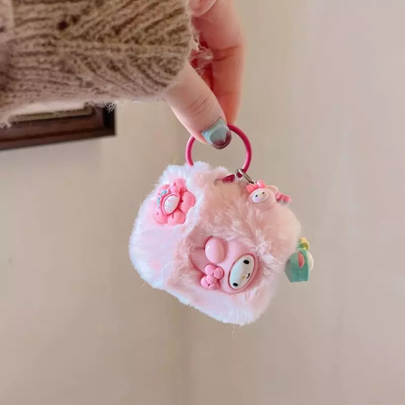 Fluffy Cartoon Hello Kitty Case - AirPods