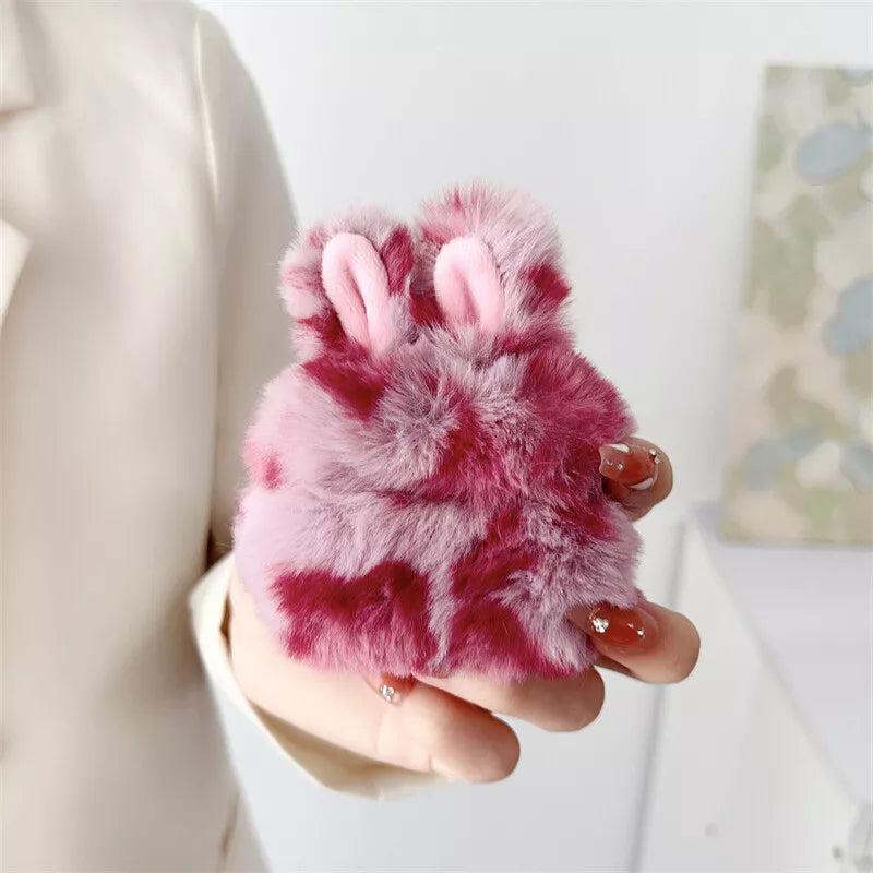 Fluffy Bunny Ears Plush Case - AirPods