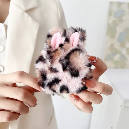 Fluffy Bunny Ears Plush Case - AirPods