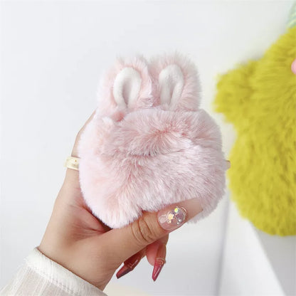 Fluffy Bunny Ears Plush Case - AirPods
