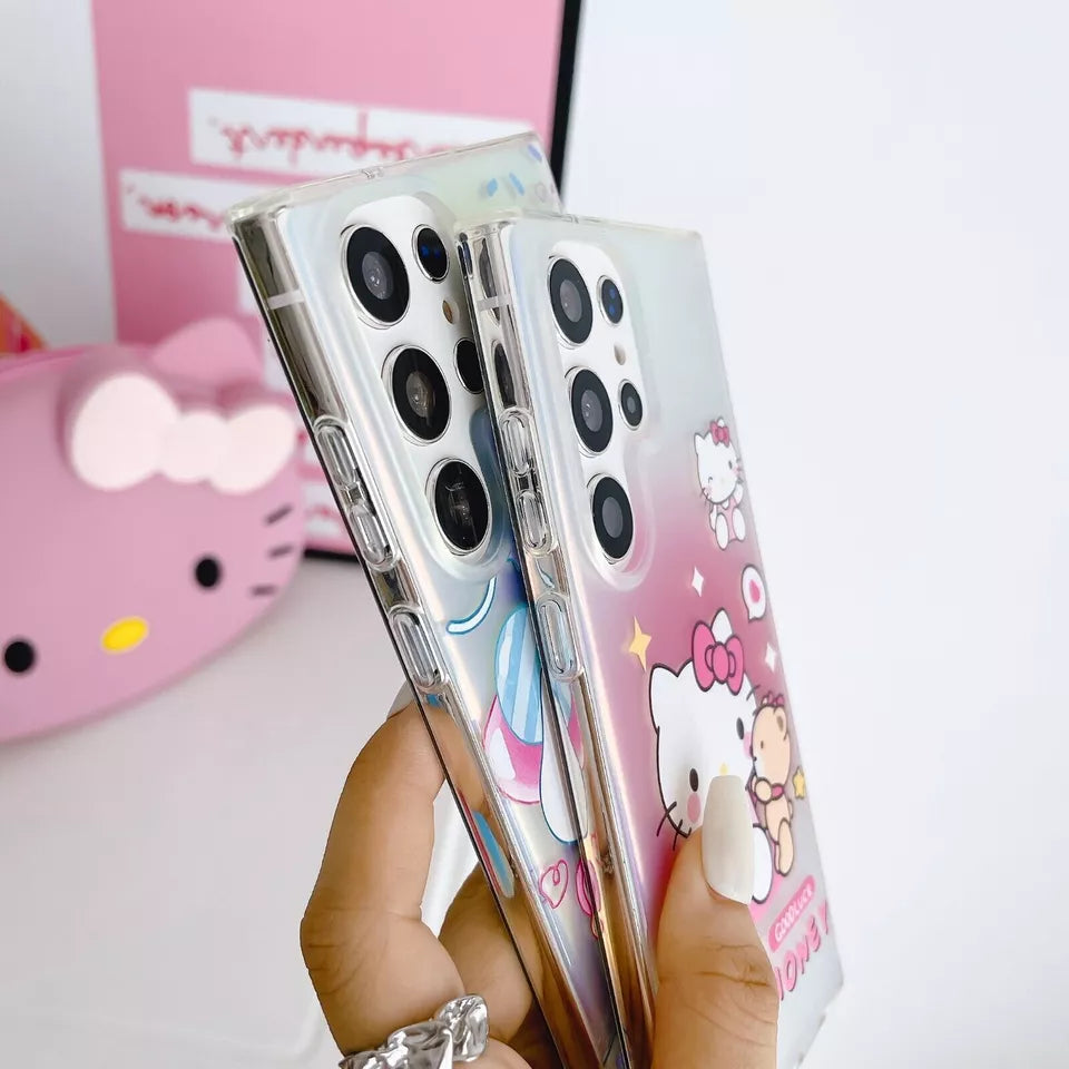 Cute Hello Kitty Melody Keychain phone Case - Samsung