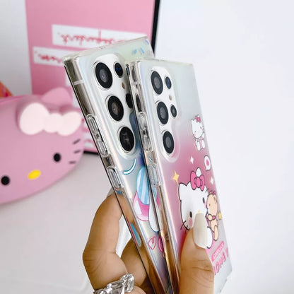 Cute Hello Kitty Melody Keychain phone Case - Samsung