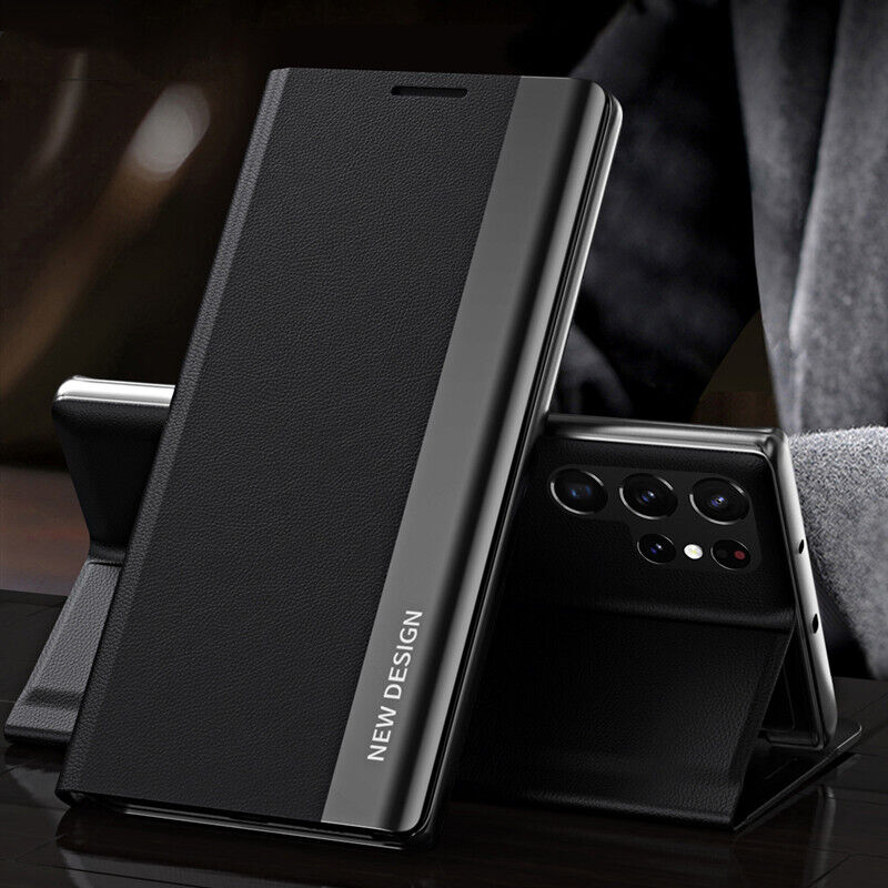 Galaxy S26 Series PU Leather Side Window Flip Case