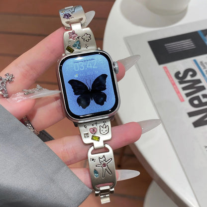 Glossy Cat Metal Band For Watch