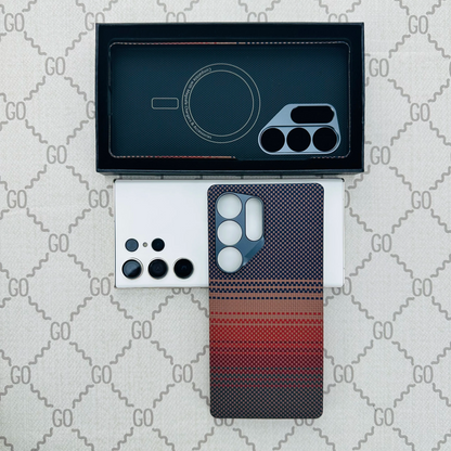 Galaxy S25 Ultra Slim Aramid Carbon Fiber Magnetic Charging Case