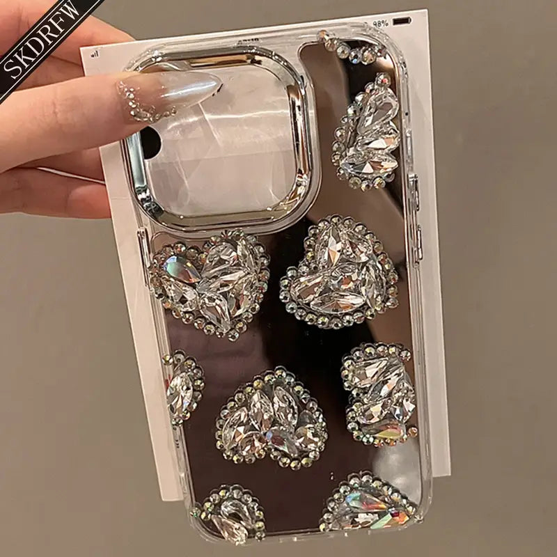 Shimmering Heart Charm Case