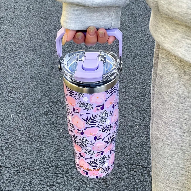 Luxury Floral Stainless Steel Insulated Tumbler