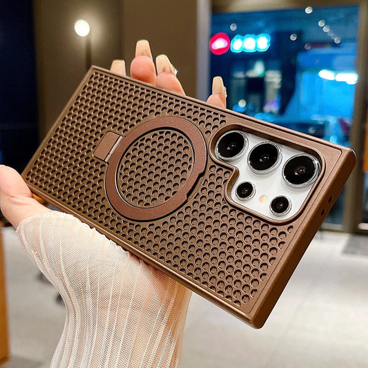 Honeycomb Heat Dissipation Ring Stand Case - Samsung