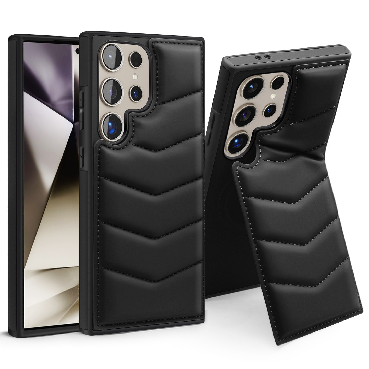 Premium Leather Kickstand Case - Samsung