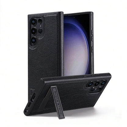 Genuine Leather Bracket Holder Case - Samsung