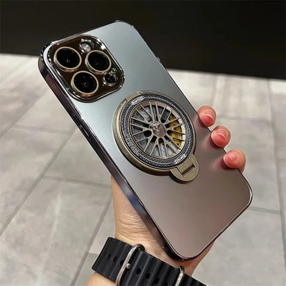 Opulent Rotating Wheel Ring Stand Case - iPhone