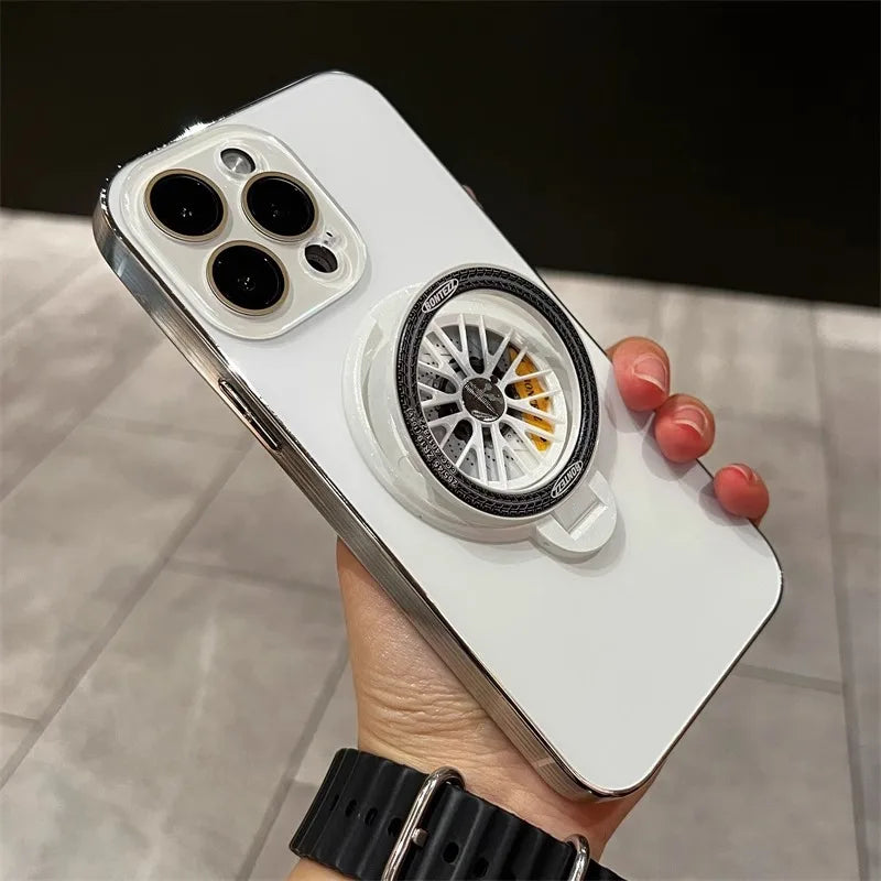 Opulent Rotating Wheel Ring Stand Case - iPhone