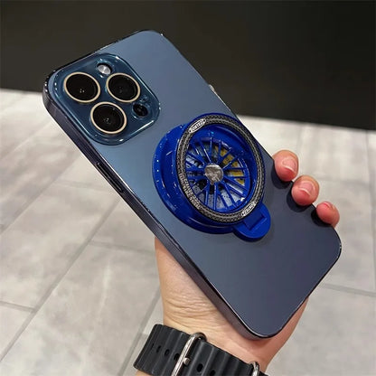 Opulent Rotating Wheel Ring Stand Case - iPhone