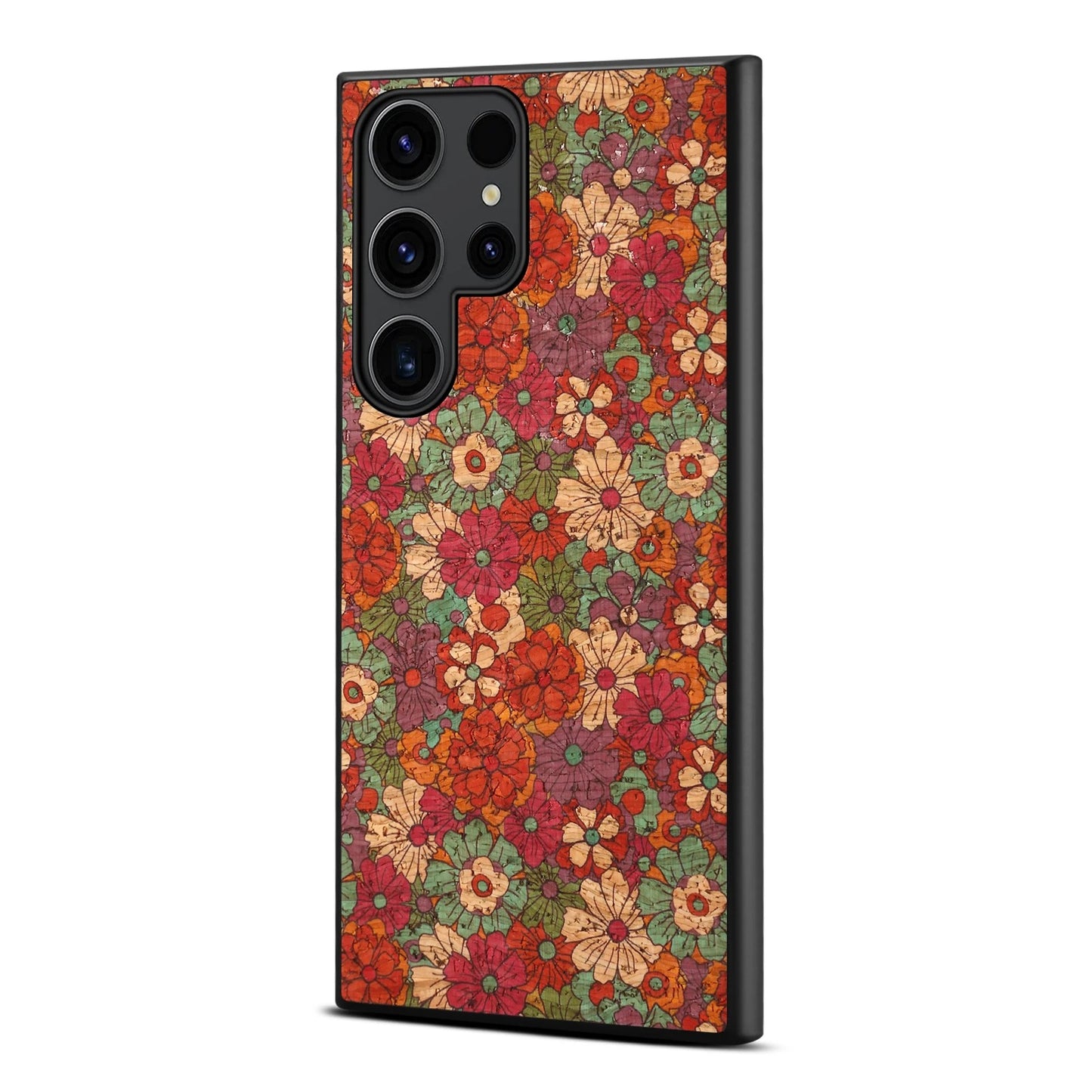 Luxury Cork Cloth Floral Pattern Case - Samsung