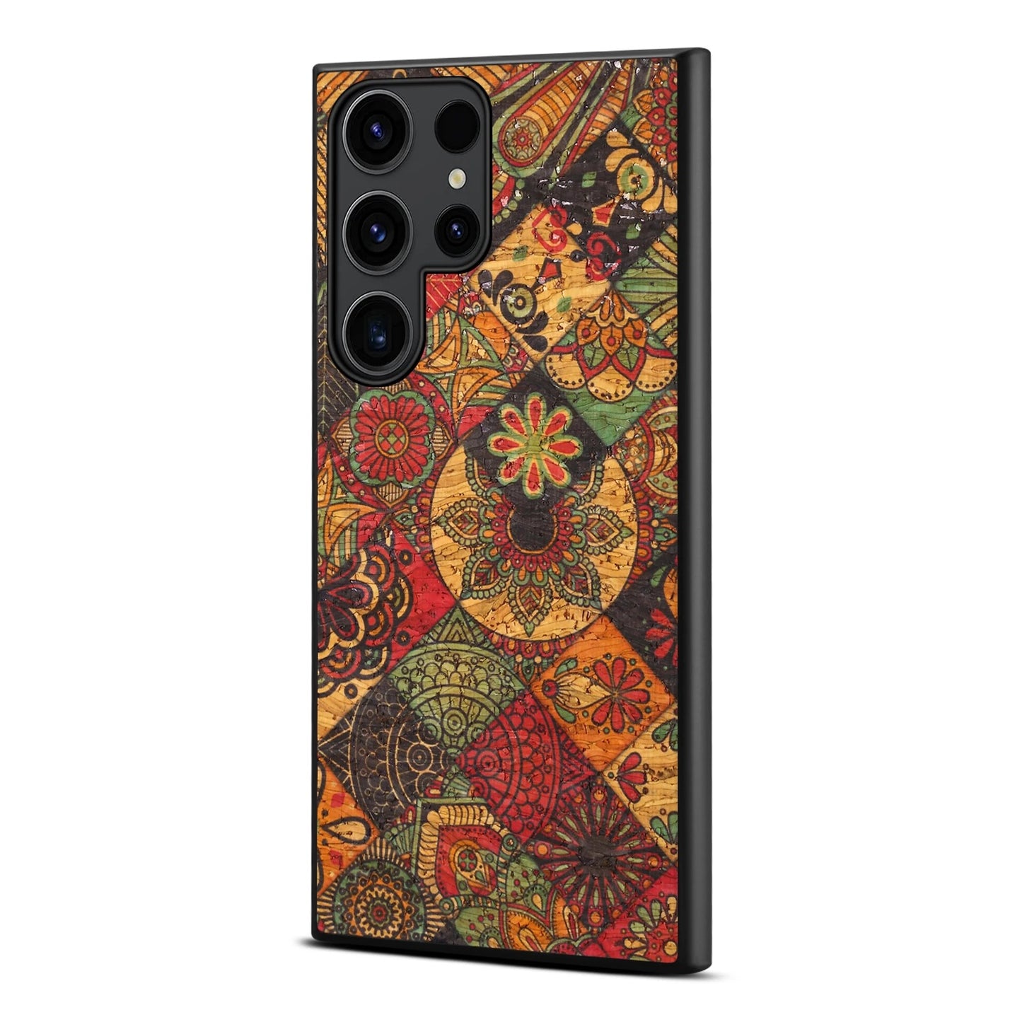 Luxury Cork Cloth Floral Pattern Case - Samsung