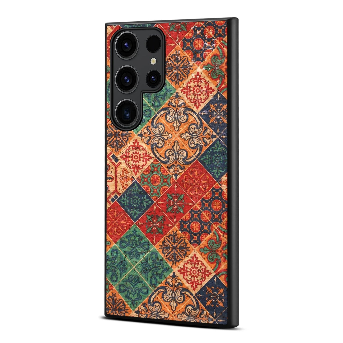 Luxury Cork Cloth Floral Pattern Case - Samsung