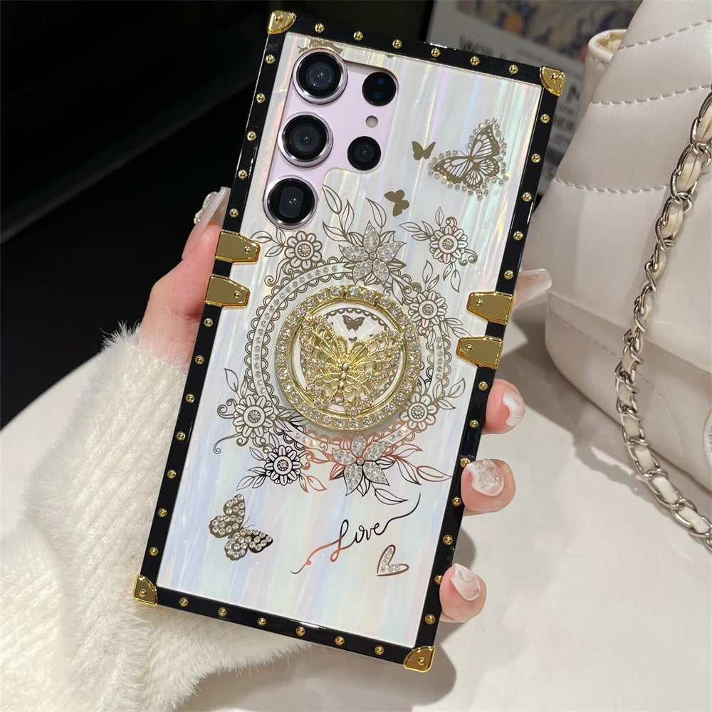 Luxury Butterfly Ring Holder Case - Samsung