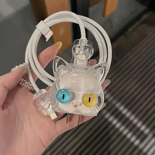 3D Cat Adorable Charger Protector Kit