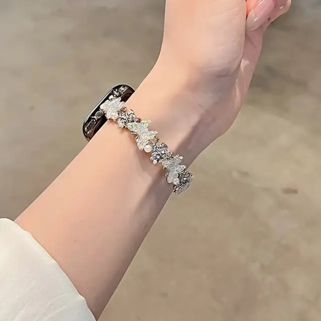 Delicate Butterfly Charm Smartwatch Band