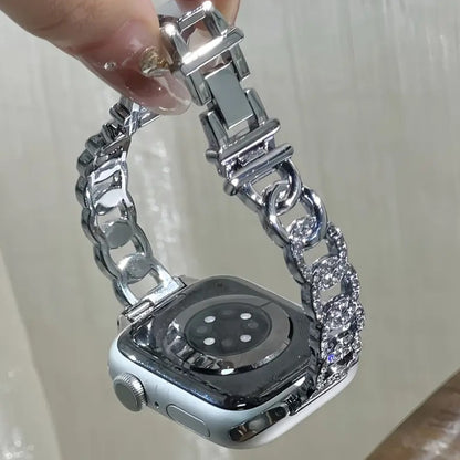 Glamorous Crystal Accented Watch Strap