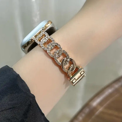Glamorous Crystal Accented Watch Strap