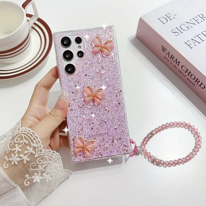 Shimmering Butterfly Crystal Glam Case  - Samsung