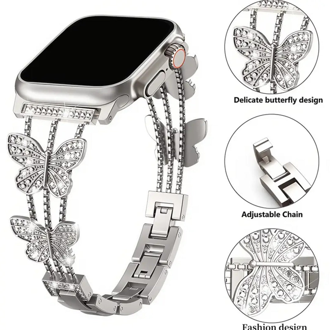 Dazzling Butterfly Chain Watch Strap
