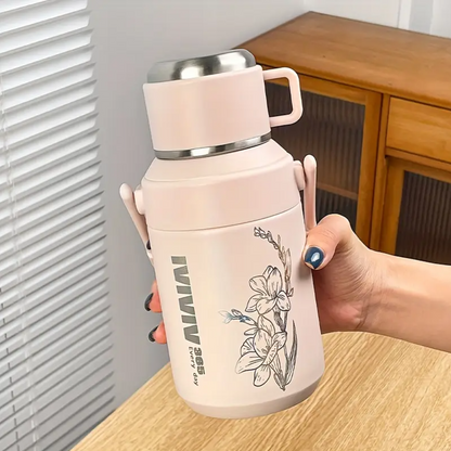 Floral Fusion Stainless Steel Insulated Water Bottle