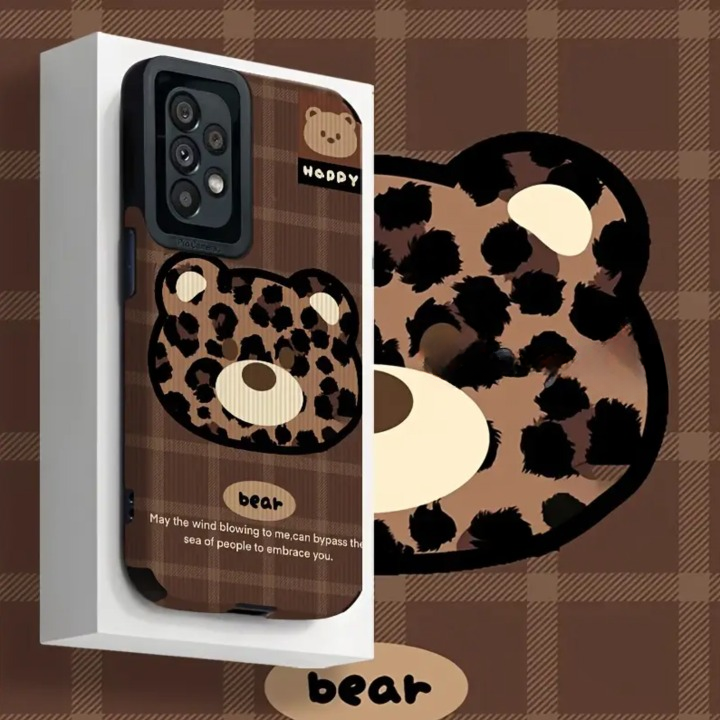 Fuzzy Leopard Bear Cuddle Case - Samsung