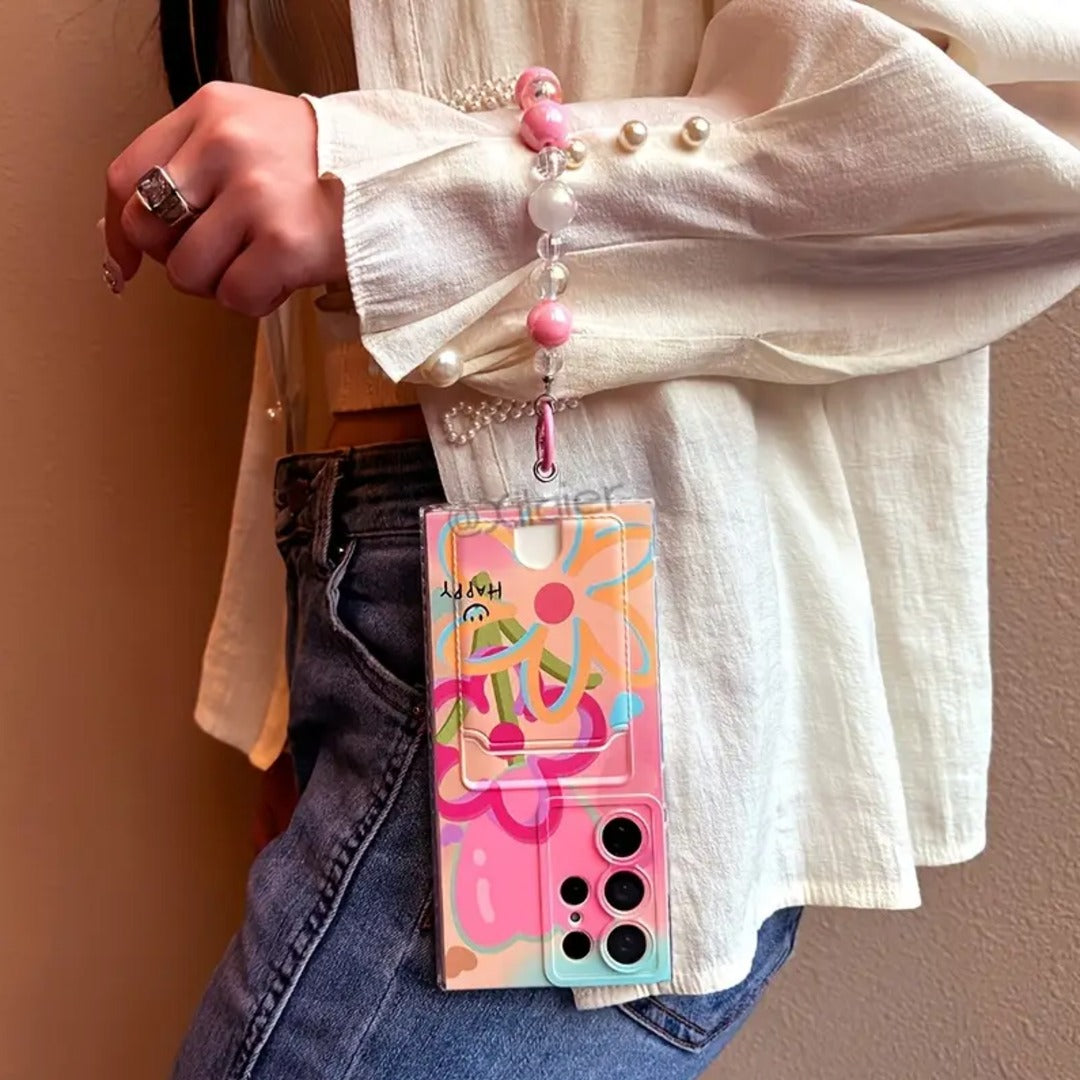 Petal Charm Card Holder Case - Samsung