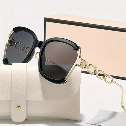 Elegant Metal Chain Semi-Rimless Shades