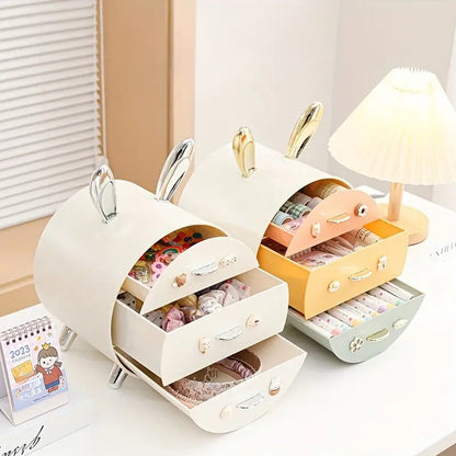 Adorable Bunny Multi-Layer Organizer Box