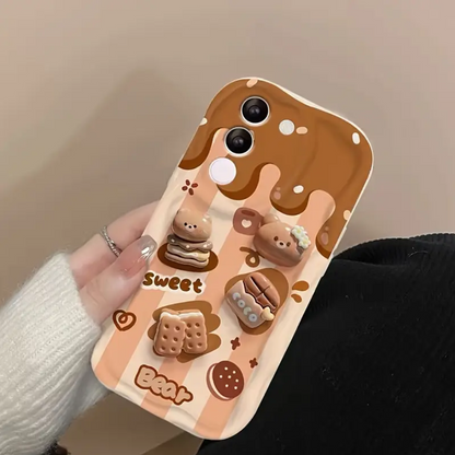 Chocolate Bear 3D Dessert Phone Case - Samsung