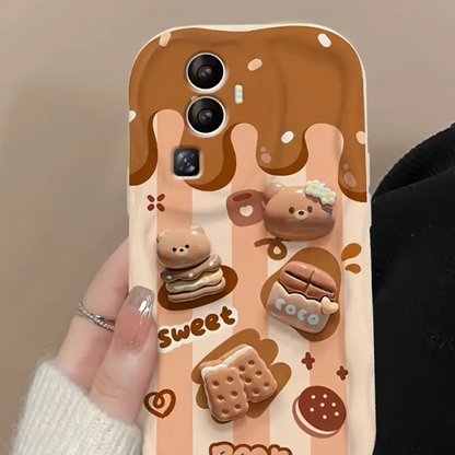 Chocolate Bear 3D Dessert Phone Case - Samsung