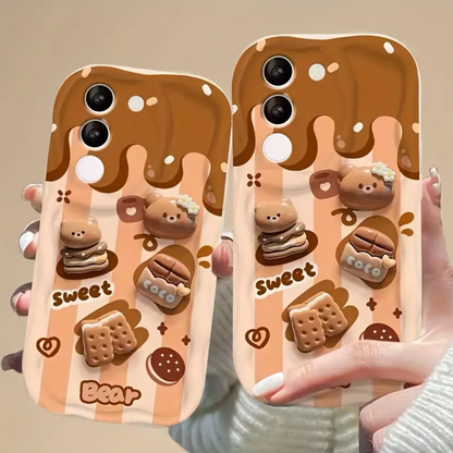 Chocolate Bear 3D Dessert Phone Case - Samsung