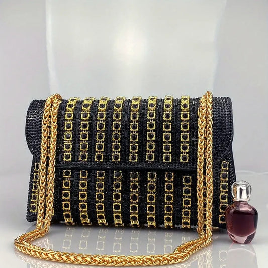 Rhinestone Luxe Chain Bag