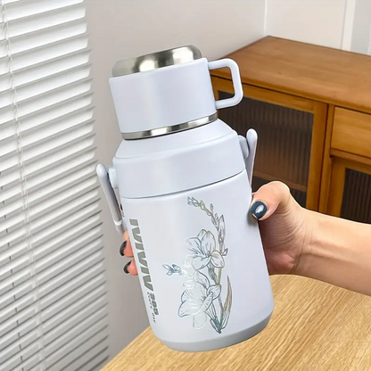 Floral Fusion Stainless Steel Insulated Water Bottle