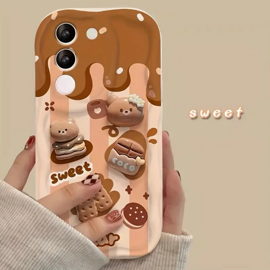 Chocolate Bear 3D Dessert Phone Case - Samsung