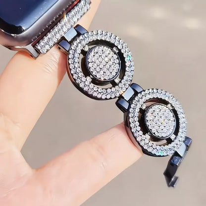 Sparkling Circle Charm Watch Band