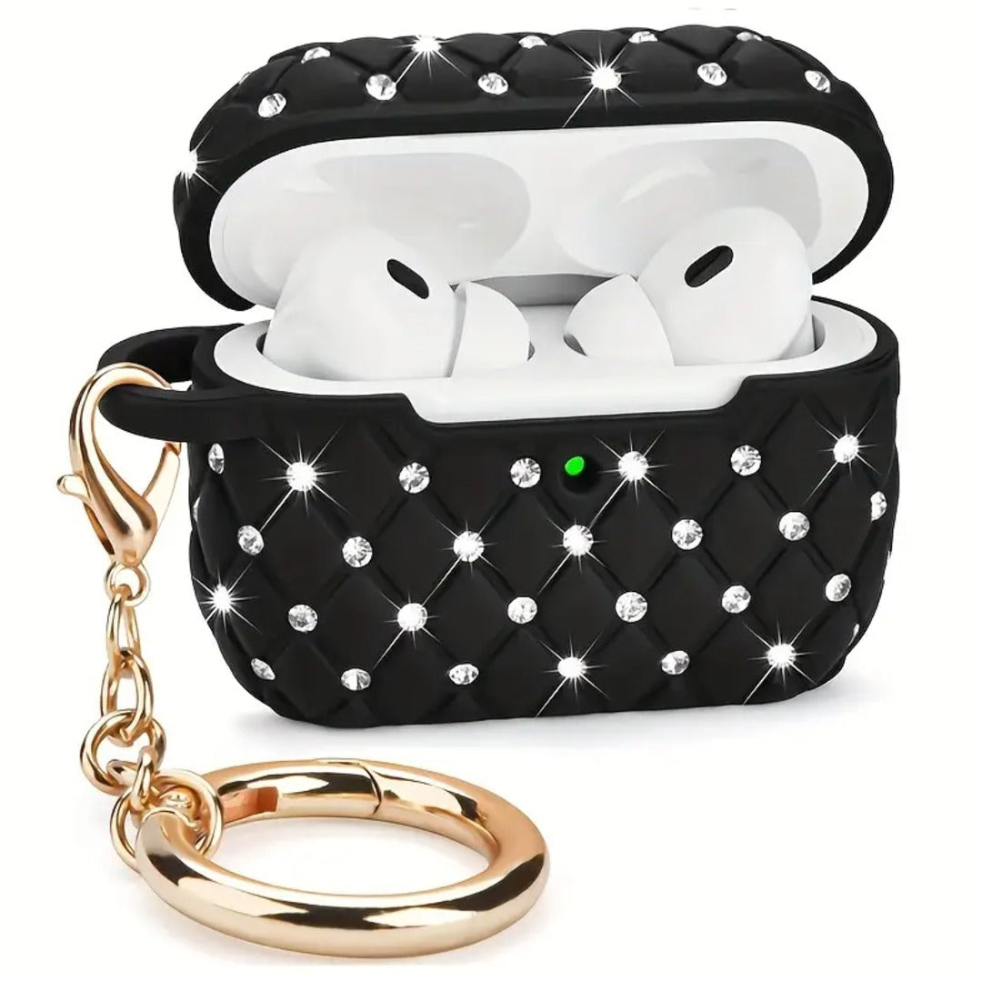 Crystal Glam AirPods Case with Keychain