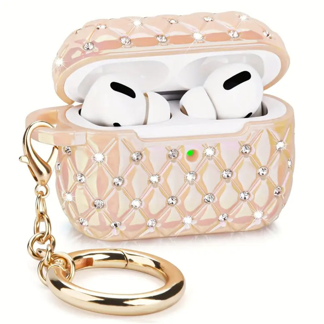 Crystal Glam AirPods Case with Keychain