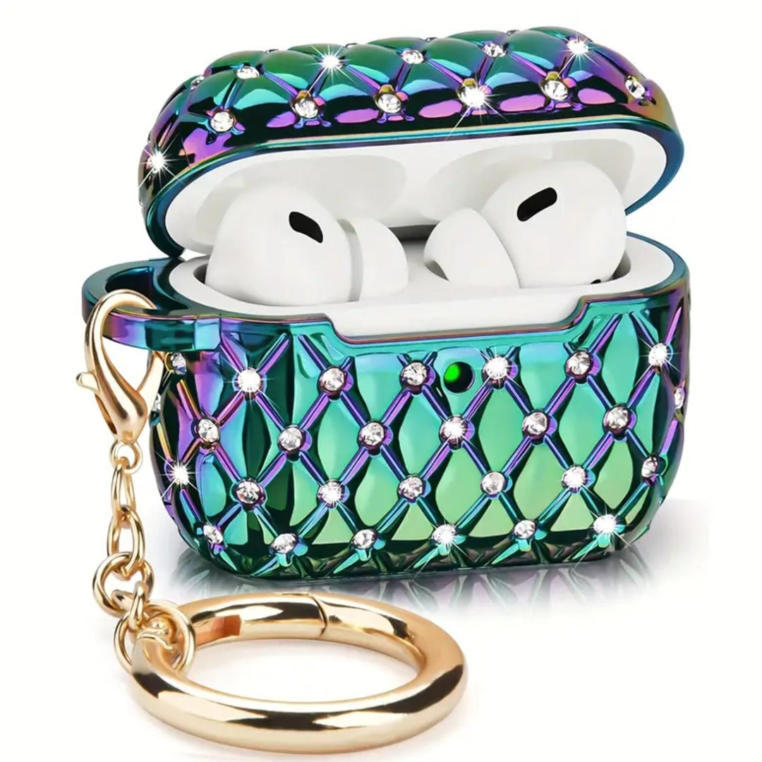 Crystal Glam AirPods Case with Keychain