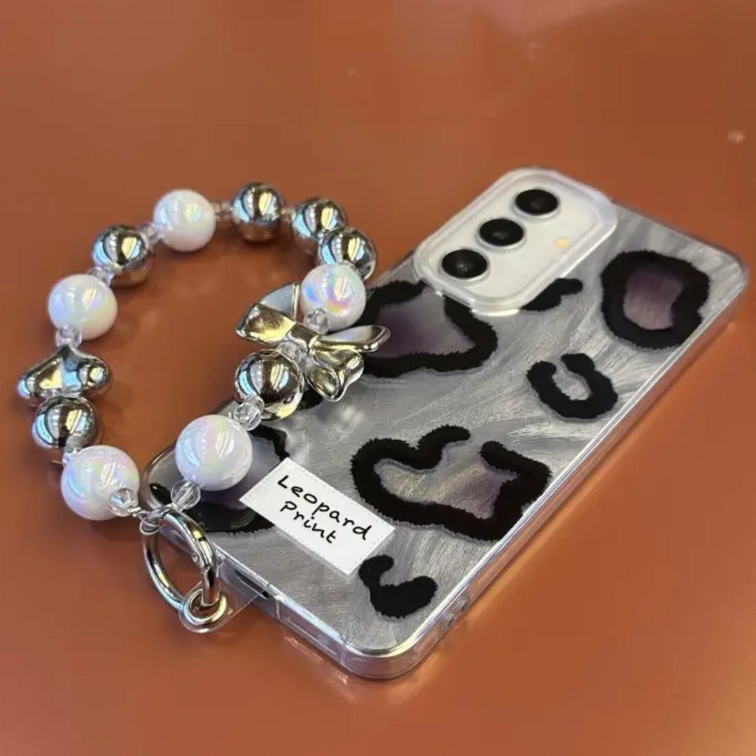 Feline Chic with Pearl Accent Case - Samsung