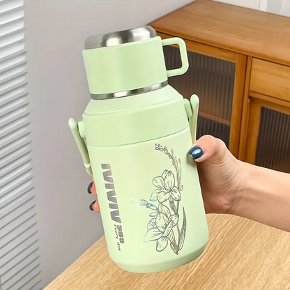 Floral Fusion Stainless Steel Insulated Water Bottle