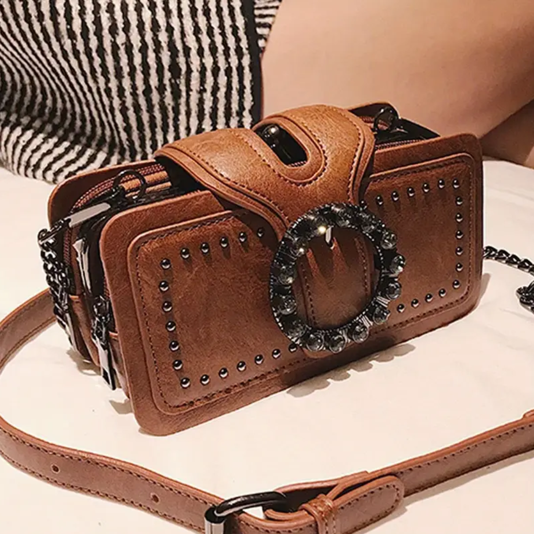 Rivet Motorcycle Chain Clutch Bag